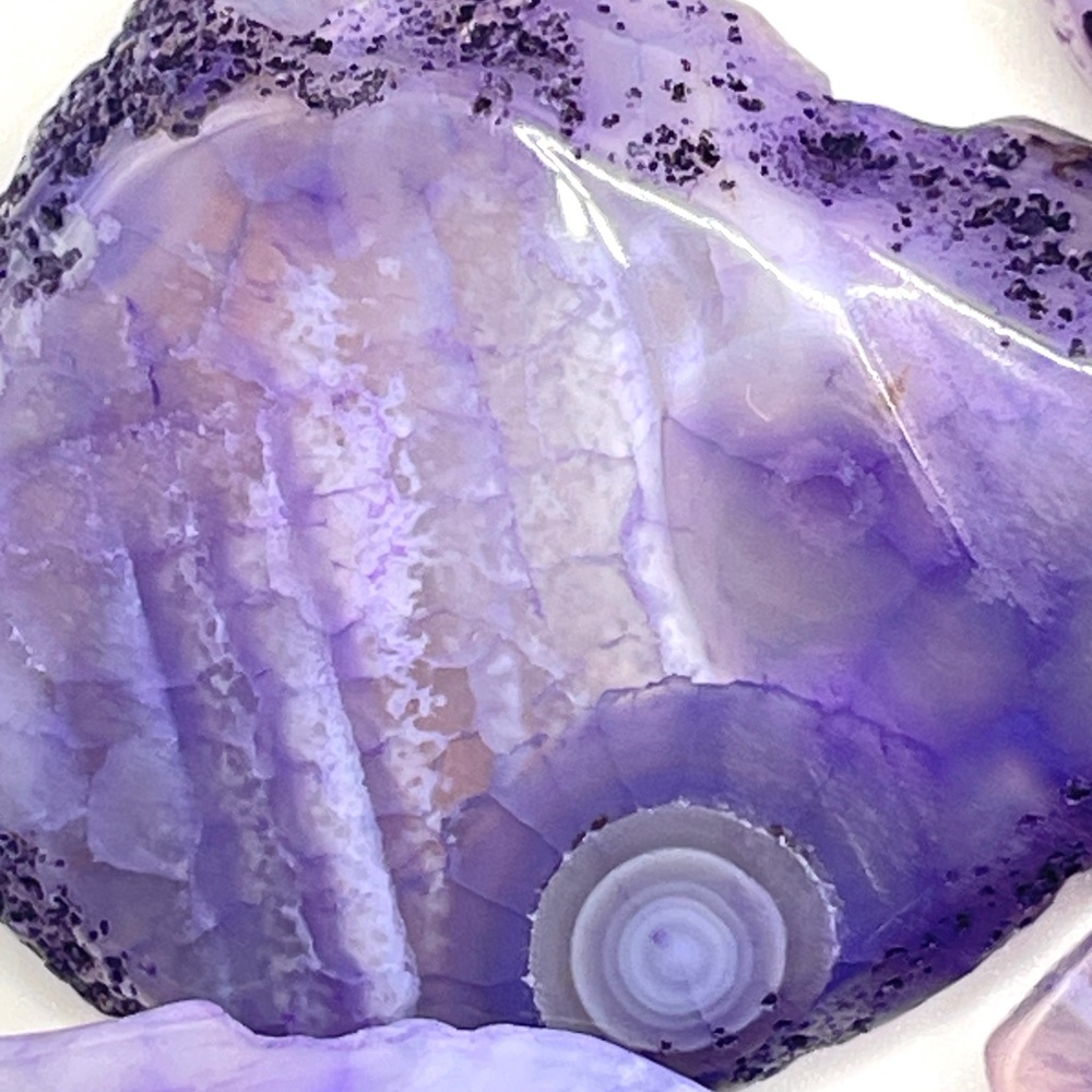 Barse Amethyst Purple Agate Slice Statement Necklace NIB - Picture 6 of 16